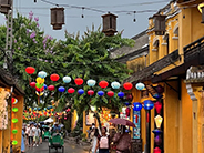 photo of coloful lanterns in vietnam street photo of coloful lanterns in vietnam street