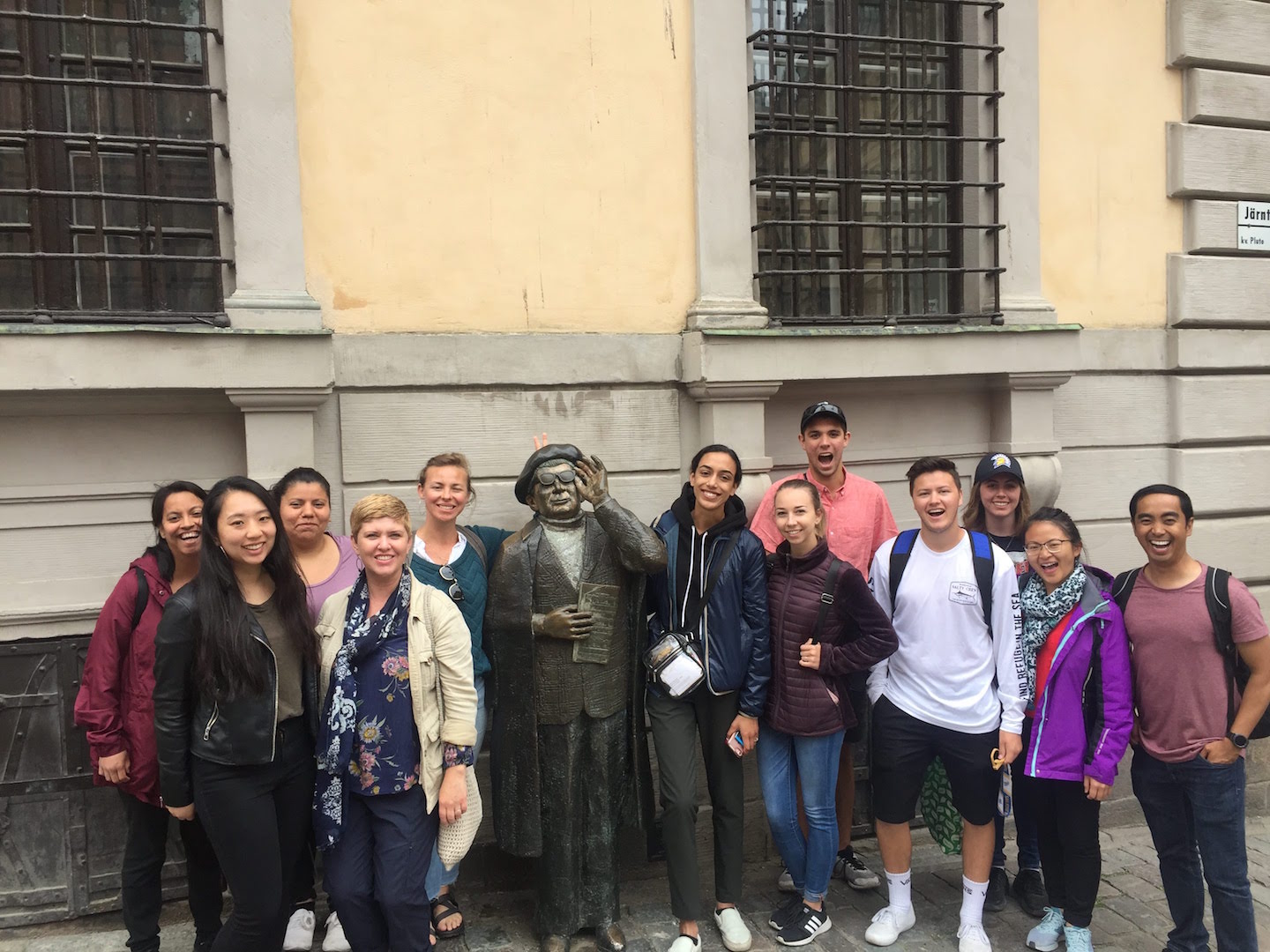 Dr. Melinda Jackson with students to Sweden, Summer 2019.