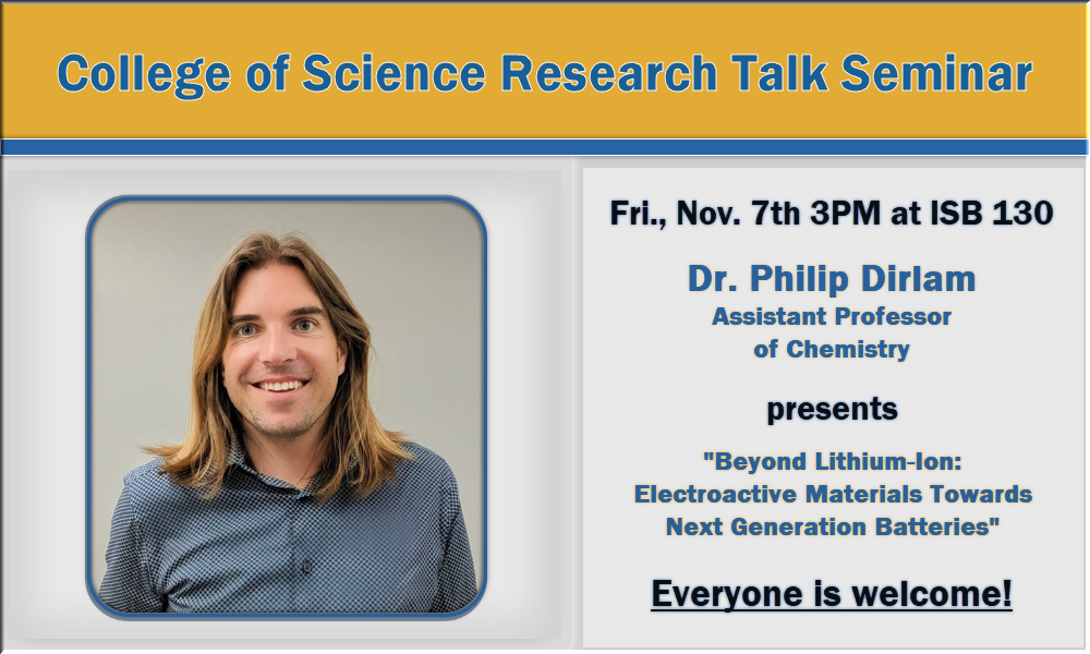 seminar flyer with photo of speaker